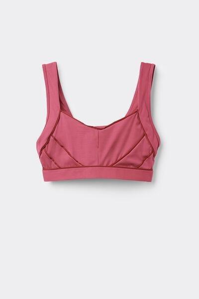 Purple U-Neck Crop Top, , large image number 4