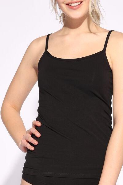 Black Round-Neck Tank Top, , large image number 7
