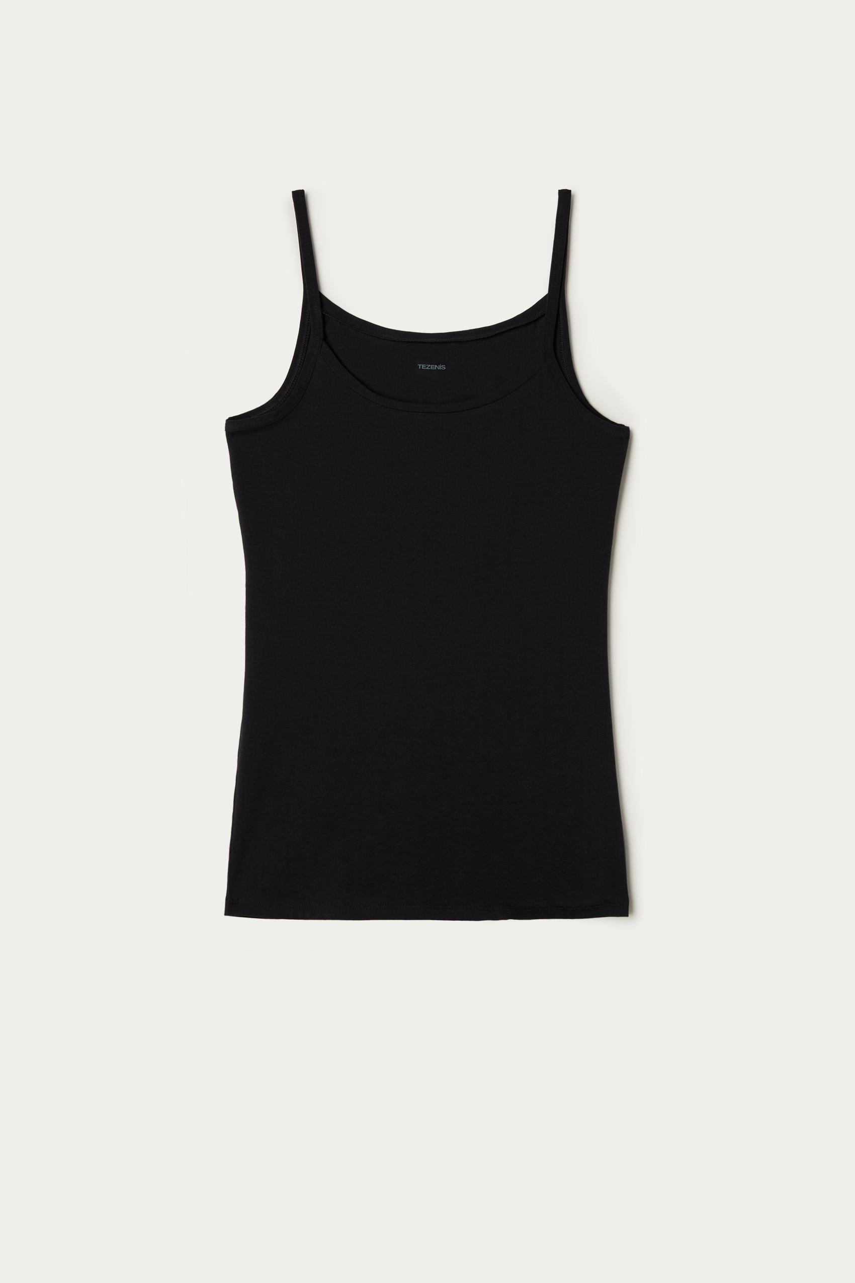 Black Round-Neck Tank Top, , large image number 8