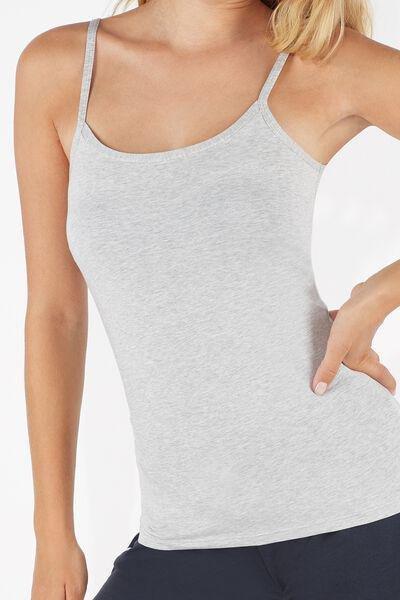 Tezenis - Grey Blend Round-Neck Stretch-Cotton Vest Top