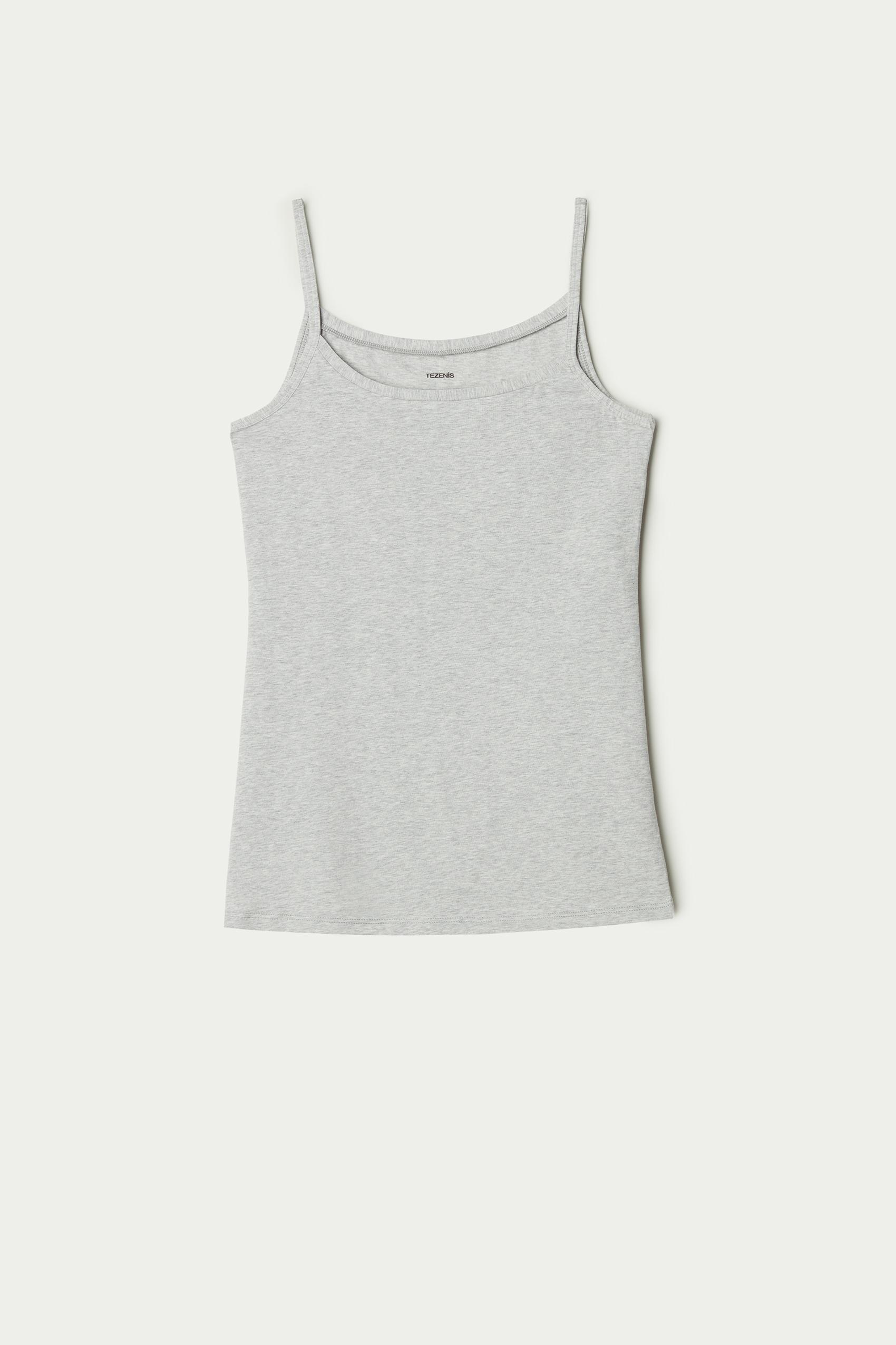 Tezenis - Grey Blend Round-Neck Stretch-Cotton Vest Top