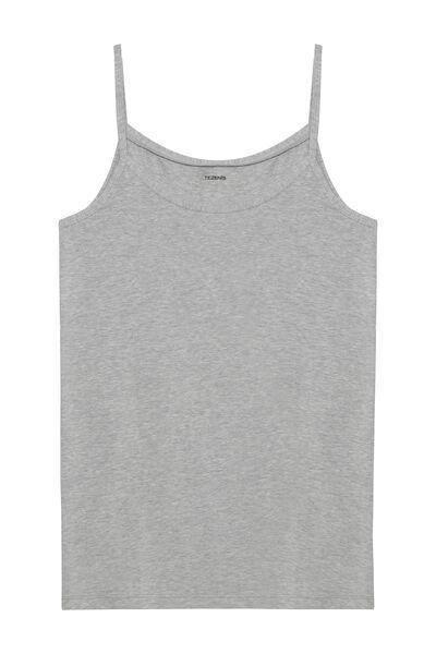 Grey Round-Neck Tank Top, , large image number 4