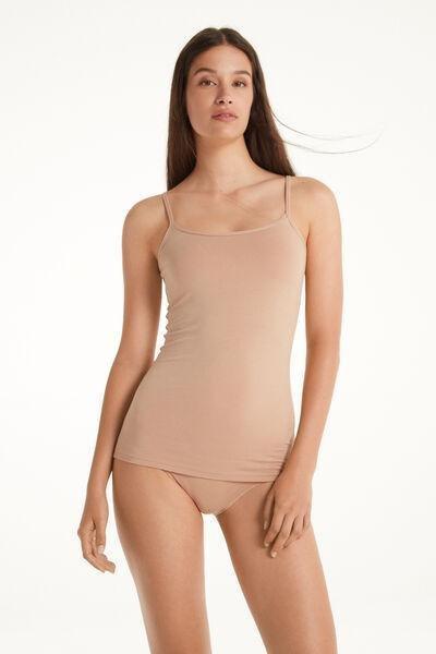 Nude Round-Neck Vest Top, , large image number 1