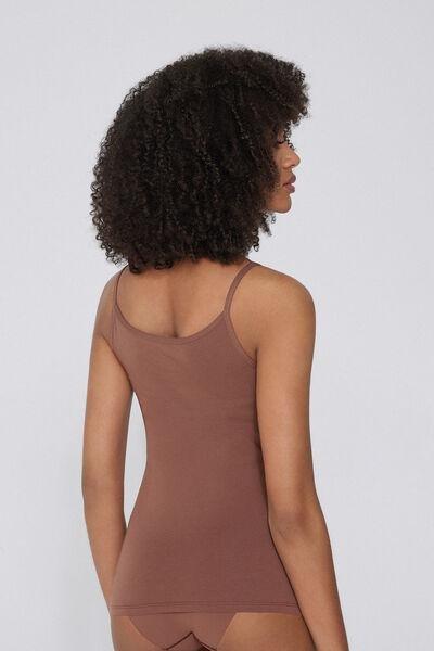 Caramel Stretch Round-Neck Top, 5701_304Y, large image number 2