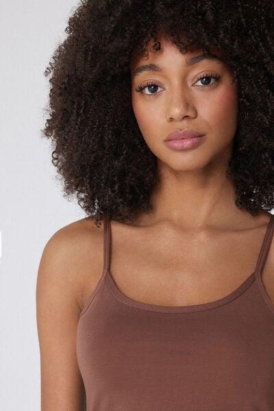 Caramel Stretch Round-Neck Top, 5701_304Y, large image number 3