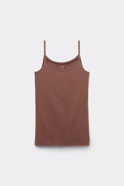 Caramel Stretch Round-Neck Top, 5701_304Y, large image number 4