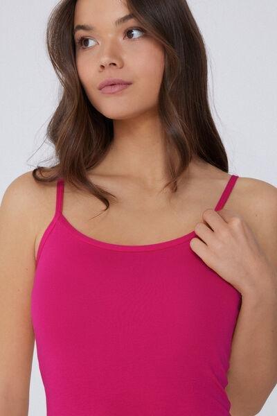 Pink Round-Neck Vest Top, , large image number 3