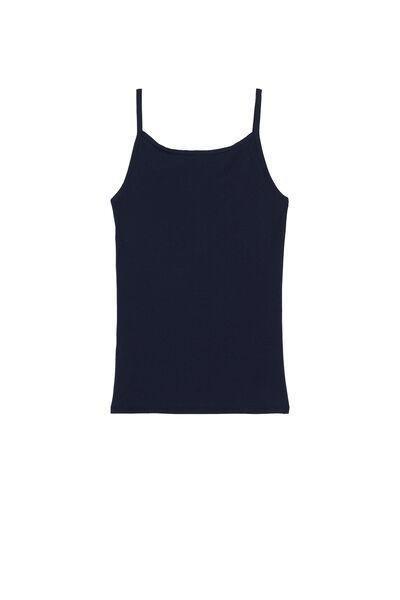 Blue Round-Neck Vest Top, Absolute Blue, large image number 9