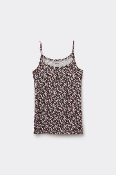Multicolour Floral Round-Neck Stretch Cotton Camisole, 5701_221Z, large image number 4