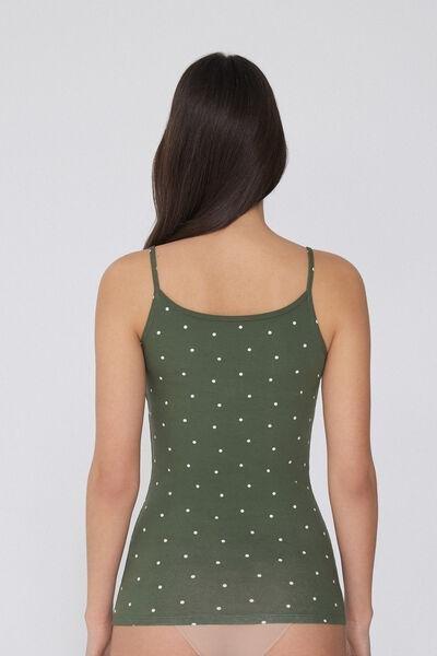 Green Round Neck Tank Top, , large image number 2