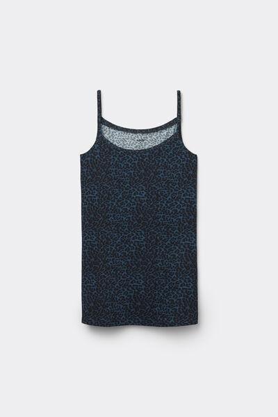 Blue Round Neck Tank Top, , large image number 4