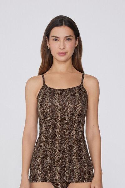 STAMPA MACU MICRO Round-Neck Camisole in Stretch Cotton, 5701_762Y, large image number 1