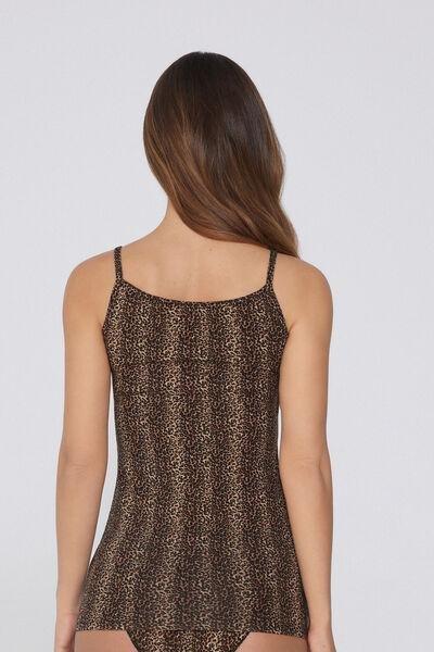 STAMPA MACU MICRO Round-Neck Camisole in Stretch Cotton, 5701_762Y, large image number 2