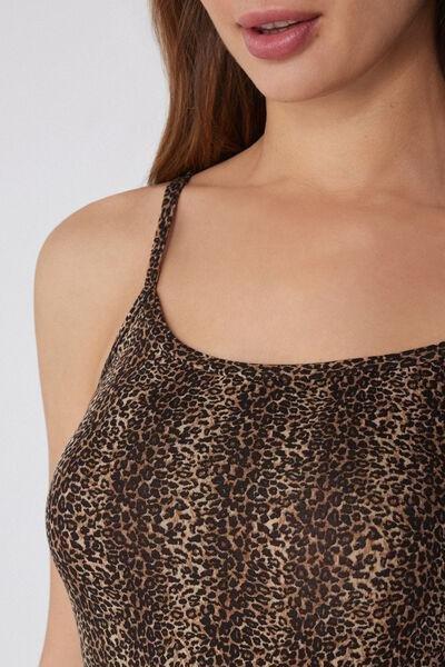 STAMPA MACU MICRO Round-Neck Camisole in Stretch Cotton, 5701_762Y, large image number 3