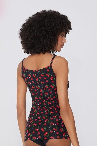 Black Round-Neck Camisole, , large image number 2
