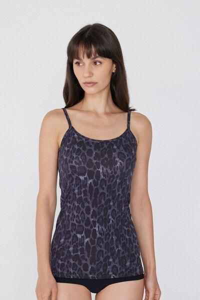 Multicolour Animal Print Round-Neck Camisole, 5701_909W, large image number 1