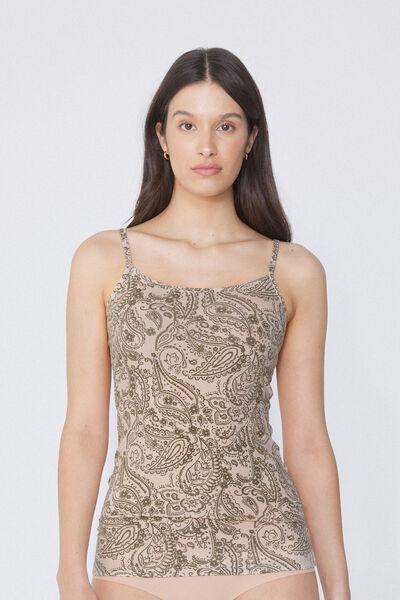Ecru Round-Neck Camisole, , large image number 0