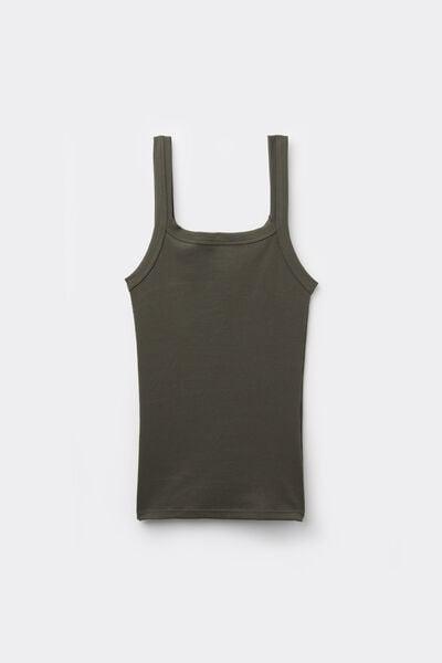 Green Square Neck Camisole, 5701_503Y, large image number 4