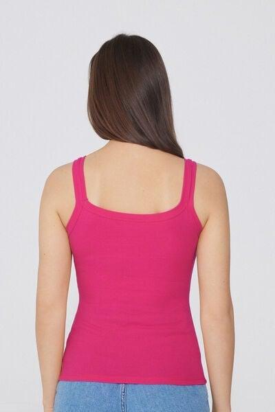 Pink Square Neck Camisole, 5701_523Y, large image number 2