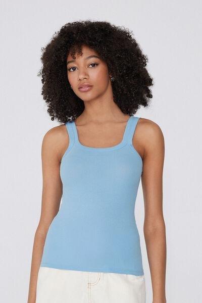 Blue Square Neck Camisole, , large image number 0