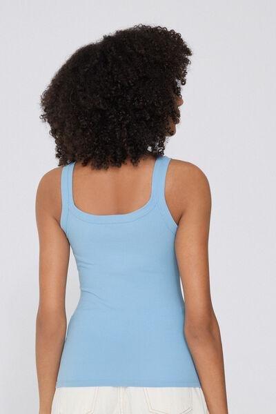 Blue Square Neck Camisole, , large image number 2