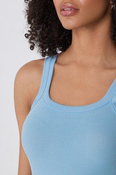 Blue Square Neck Camisole, 5701_527Y, large image number 3