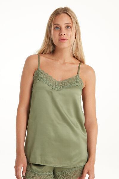 Lace and Satin Tank Top 