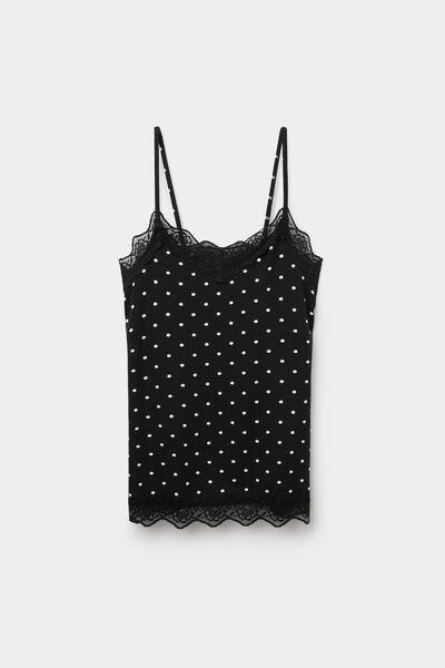 Black Polka Dot Print V-Neck Camisole, 5701_539Z, large image number 4