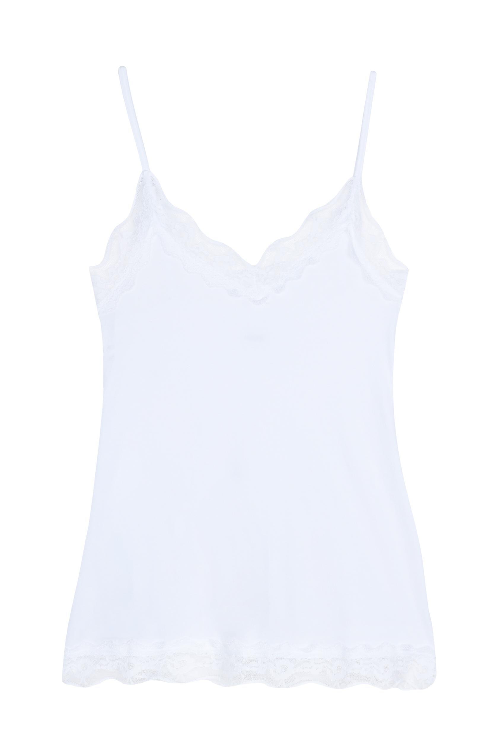 White Lace Insert Vest Top, , large image number 8