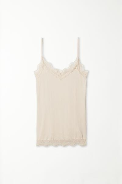 توب داخلي مزين بالدانتيل, Ivory Cream, large image number 9