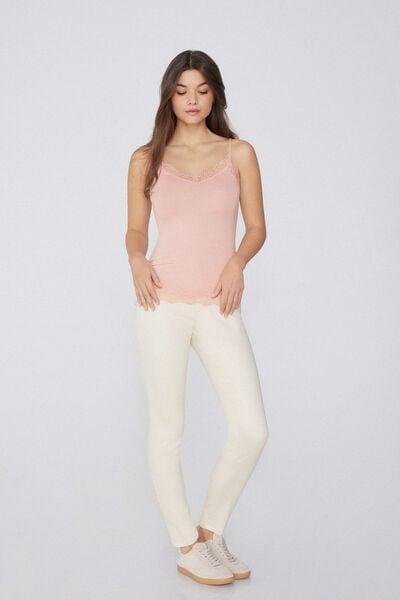 Pink V-Neck Camisole, 5701_313Y, large image number 1