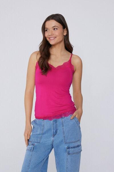 Pink Thin Shoulder Straps Camisole, , large image number 1