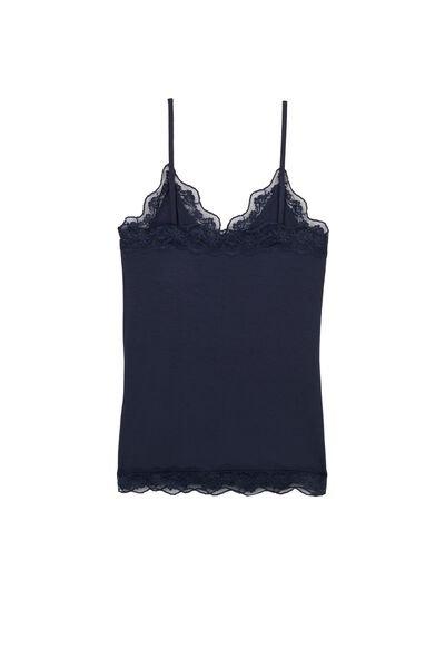 Blue Lace-Trimmed Camisole, Absolute Blue, large image number 6