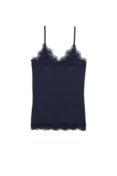 Blue Lace-Trimmed Camisole, Absolute Blue, large image number 7