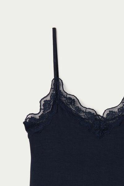 Blue Lace-Trimmed Camisole, Absolute Blue, large image number 8