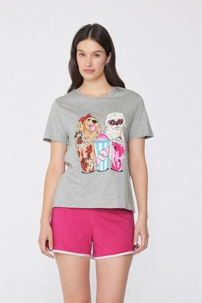 Multicolour Printed Pyjama Set, , medium