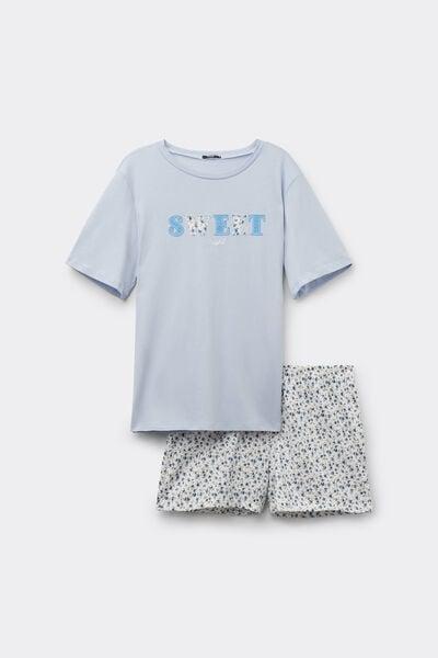 Multicolour Rounded Neck Pyjama Set, 5701_709Y, large image number 3