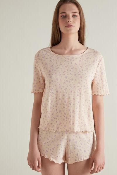 Pink Micro Short Sleeve Short Pyjamas, 5701_541U, large image number 1