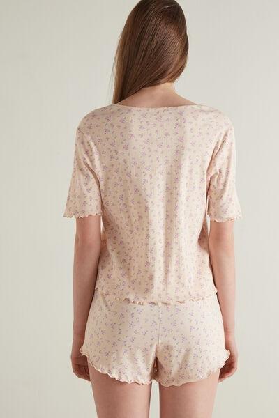 Pink Micro Short Sleeve Short Pyjamas, 5701_541U, large image number 2