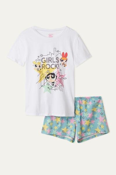 White Powerpuff Girls Short Cotton Pyjamas, , large image number 4