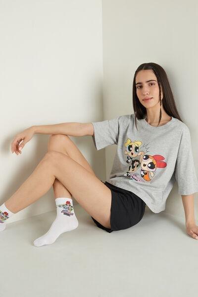 Grey Powerpuff Girls Short Boxy Pyjamas, , large image number 1