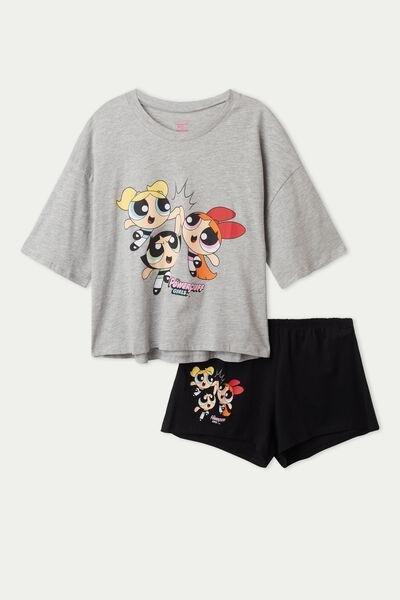 Grey Powerpuff Girls Short Boxy Pyjamas, , large image number 4