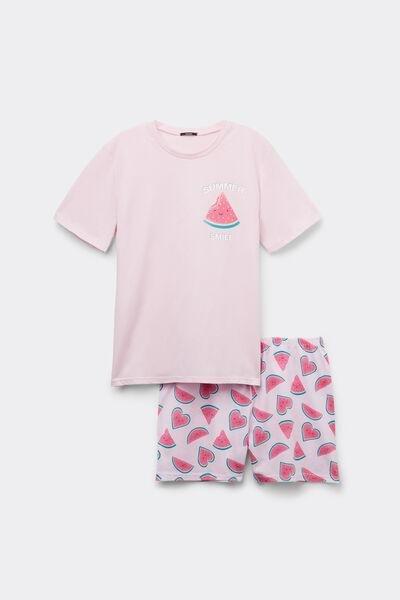 Pink Watermelon Print Pyjama Set, , large image number 3