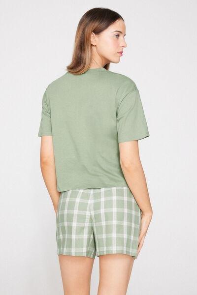 Green Daisy-Embroidered Cotton Pyjama Set, 5701_326Z, large image number 1