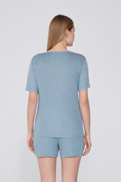 Grey V-Neck Ribbed Pyjama Set, , large image number 1