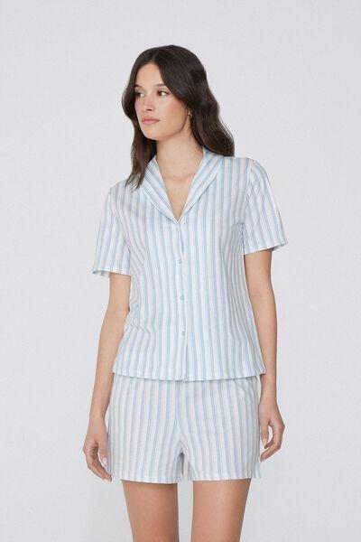 Blue Button-Up Pyjama Set, 5701_386Y, large image number 0