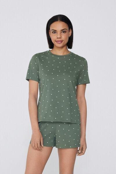 Green Polka Dot Pyjama Set, , large image number 0