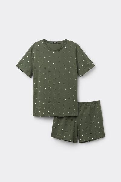 Green Polka Dot Pyjama Set, , large image number 3