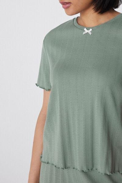 Green Short Sleeve Pyjama Set, 5701_321Y, large image number 2