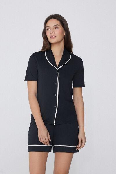 Brown Button-Down Pyjama Set, , large image number 0